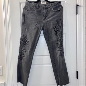 Free People Grey Denim Pants